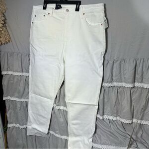 GAP NWT size 20 white pants vintage skinny high rise